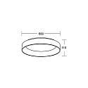 Brumberg LED Aufbauleuchte GEORGA 2CCT, IP20, Ringform, Ø 60cm, 42W 3000/4000K 2730lm 110°, dimmbar, weiß