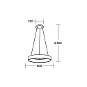 Brumberg LED Pendelleuchte GEORGA 2CCT, IP20, Ringform, Ø 60cm, 42W 3000/4000K 1950lm 110°, dimmbar, weiß