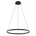 LED Pendelleuchte GRAHAM. IP20, Ringform 1-fach, rund, Ø 80cm, 230V, 50W 3000K 2300lm 110°, dimmbar, strukturschwarz