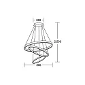 Brumberg LED Pendelleuchte GRAHAM. IP20, Ringform 3-fach, rund, Ø 80/60/40cm, 230V, 120W 3000K 5600lm 110°, dimmbar, strukturschwarz