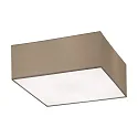 Deckenleuchte SOFT CUBE 38 x 38cm, 3 x E27 max. 60W, Schirm Chintz hellbraun / Diffusor PC