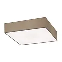 Deckenleuchte SOFT CUBE 78 x 78cm, 5 x E27 max. 60W, Schirm Chintz hellbraun / Diffusor PC