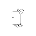 Brumberg LED-Pollerleuchte LANTERN, IP65, Down, schaltbar, inkl. 50cm Anschlussleitung, strukturgraphit, 60cm, 9W 3000K 520lm 90°