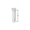 Brumberg Outdoor LED Pollerleuchte, IP54, 230V AC, 60cm, 9W 3000K 310lm, inkl. 50cm Anschlussleitung, Strukturgraphit