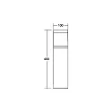 Brumberg LED Pollerleuchte STICK 8W, 3000-4000K, 530lm, IP65, Höhe 40 cm, rund, schwarz