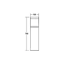 Brumberg LED Pollerleuchte STICK 8W, 3000-4000K, 530lm, IP65, Höhe 75 cm, rund, schwarz