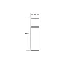 Brumberg LED Pollerleuchte STICK 8W, 3000-4000K, 530lm, IP65, Höhe 100 cm, rund, schwarz