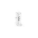 Brumberg bollard lamp ALOR 2-fold, square, short, with socket IP44, powder coated, graphite grey 