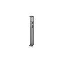 LED Pollerleuchte ALOR, IP44, mit 2x IP-Steckdose, 230V AC,  6W 3000K, schaltbar, graphitgrau, 100cm