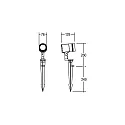 Brumberg Outdoor LED Erdspießstrahler, IP65, 230V AC, 8W 3000K 600lm 30°, mit 200cm Anschlussleitung und Stecker, Strukturschwarz
