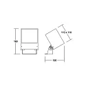 Brumberg Outdoor LED Bodenstrahler BLOKK, 36°, 22W, 3000K, 1600lm, IP65 IK07, schwenkbar, strukturgraphit