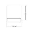 Brumberg Outdoor LED Deckenanbauleuchte BLOKK, 30°, 22W, 3000K, 1600lm, IP65, quadratisch, strukturgraphit