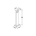 Brumberg Outdoor LED Pollerleuchte QUADER, IP54, 230V AC, 13W 3000K 730lm, Strukturgraphit