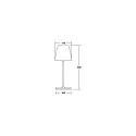 Brumberg solar table lamp CAMERON with USB connection, with accumulator IP54, black