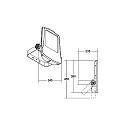 Brumberg LED Fluter MATRIX mini 50W, 3000K, 7020lm, IP66, titan
