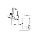 Brumberg LED Fluter MATRIX mini 110°, 50W, 3000K, 8036lm, IP66, titan matt