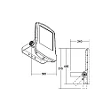 Brumberg LED Fluter MATRIX midi 110°, 100W, 4000K, 14100lm, IP66, titan matt