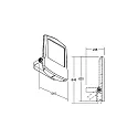 Brumberg Outdoor LED Fluter MATRIX MAXI 100°, 225W, 3000K, 28900lm, IP66, 230V AC, titan matt
