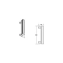 Brumberg LED Wallwasher, 60,4cm, 22W, IK08, CRI >80, IP66, titan / Glas transparent, 10|40°, 3500K