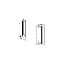 Brumberg LED Wallwasher, 63,5cm, 42W, IK08, CRI >80, IP66, titan / Glas transparent, 20°, 3500K
