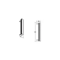 Brumberg LED Wallwasher, 63,5cm, 63W, IK08, CRI >80, IP66, titan / Glas transparent, 10|40°, 3500K