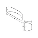 Brumberg LED Wandanbauleuchte REMUS, IP65, 230V AC, 50 Hz, 9,5 W, 3000K, 1050lm, graphit, schaltbar