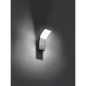 Brumberg LED Außenwandleuchte mit Bewegungsmelder FAGI, IP54, 230V AC, 50 Hz, 6W, 3000K, 440lm, graphit, schaltbar