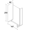 Brumberg LED-Außenwandleuchte AKIMISKI, IP65/IP44 IK04, 20W 2700K 730lm 110°, schaltbar, inkl. Hausnummer-Set, anthrazit / opal