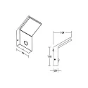 Brumberg Outdoor wall luminaire INO with motion detector, switchable LED IP54, graphite 