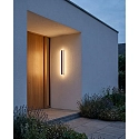 Brumberg LED Außenwandleuchte MASBATE, IP65, 3CCT, schaltbar, schwarz matt / opal, 60cm, 18W 3000/4000/6000K 380lm 110°