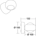 Brumberg LED Außenwandleuchte MILNE, IP54 IK04, 2-flammig, 9W 3000/4000/6500K (3CCT) 640lm 2x60°, strukturschwarz / Linsenoptik klar