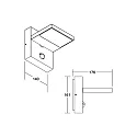 Brumberg LED Wandanbauleuchte APORIA, IP54, 230V AC, 50 Hz, 14W, 3000K, 650lm, graphit, schaltbar
