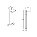 Brumberg LED Pollerleuchte APORIA, IP54, 230V AC, 50 Hz, 14W, 3000K, 700lm, graphit, schaltbar