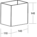 Brumberg LED Außenwandleuchte IDAS, IP54, Up/Down, HxBxT 14x14x11cm, 230V AC, 12W 3000K 900lm 145°, schaltbar, graphitgrau