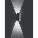 Brumberg outdoor wall luminaire IDAS up / down, square, switchable IP54, mat, graphite grey 
