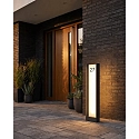 Brumberg LED-Pollerleuchte AKIMISKI, IP65 IK04, 80cm, 20W 2700K 450lm 110°, schaltbar, inkl. Hausnummer-Set, anthrazit / opal