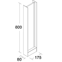 Brumberg LED-Pollerleuchte AKIMISKI, IP65 IK04, 80cm, 20W 2700K 450lm 110°, schaltbar, inkl. Hausnummer-Set, anthrazit / opal