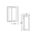 Brumberg Outdoor wall luminaire ALLAN switchable LED IP54, graphite 
