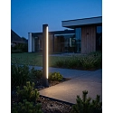 Brumberg LED-Pollerleuchte WOKAM, IP65 IK04, 80cm, 18W 3000K 790lm 120°, schaltbar, dunkelgrau / opal
