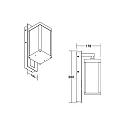 Brumberg LED Wandanbauleuchte KEDIRI, IP54, 230V AC, 50 Hz, 12W, 3000K, graphit, schaltbar