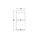 Brumberg LED Sockelleuchte ZAGAMI, IP54, 26.5cm,, 230V AC 13W 3000K 560lm, schaltbar, graphit / klar / Lamellen-Raster