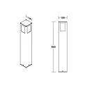 Brumberg bollard lamp KORRA IP54 switchable LED IP54, graphite 