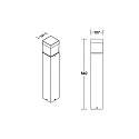 Brumberg LED Pollerleuchte MEDUSA IP54, 230V AC, 50 Hz, 9W, 3000K, 532lm, rund, graphit, schaltbar