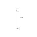 Brumberg LED Pollerleuchte MEDUSA IP54, 230V AC, 50 Hz, 18W, 3000K, 1740lm, eckig, graphit, schaltbar