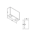 Brumberg LED Wandanbauleuchte ELLA, IP54, 230V AC, 50 HZ, 4x 1W, 3000K, 379lm, graphit, schaltbar
