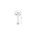 Brumberg bollard lamp LUZON 2 flames GU10 IP65, powder coated, graphite grey dimmable
