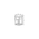 Brumberg LED Außenwandleuchte LEVU, IP54, 230V AC, 6.6W 425lm, strukturgraphit, schaltbar