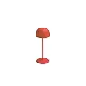 Outdoor LED-Akku-Tischleuchte ROSS, IP54, 4.4W 3000K 160lm, mit Touch-Dimmer + USB-C, Aluminium-Druckguss, strukturrot