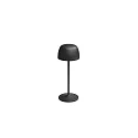 Outdoor LED-Akku-Tischleuchte ROSS, IP54, 4.4W 3000K 160lm, mit Touch-Dimmer + USB-C, Aluminium-Druckguss, strukturschwarz