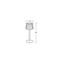 Brumberg battery table lamp REIRO IP54, pink dimmable